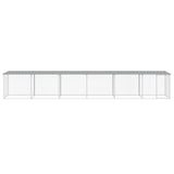 VidaXL Kippenhok met dak 603x98x90 cm gegalvaniseerd staal lichtgrijs