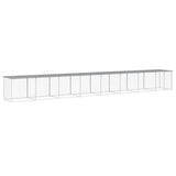 VidaXL Kippenhok met dak 803x98x90 cm gegalvaniseerd staal lichtgrijs