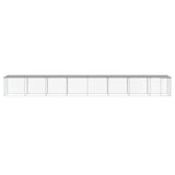 VidaXL Kippenhok met dak 803x98x90 cm gegalvaniseerd staal lichtgrijs