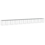 VidaXL Kippenhok met dak 1003x98x90 cm gegalvaniseerd staal lichtgrijs