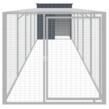 VidaXL Kippenhok met ren 110x609x110 cm gegalvaniseerd staal antraciet