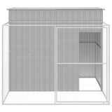 Vidaxl Dog Loft con Run 214x253x181 cm in acciaio grigio chiaro