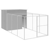 Vidaxl Dog Loft con Run 214x457x181 cm de acero gris claro