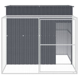 Vidaxl Dog Loft con Run 214x253x181 cm de acero galvanizado antracita