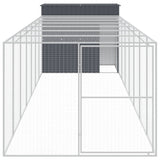 Vidaxl Dog Loft con Run 214x865x181 cm de acero galvanizado antracita