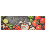 Vidaxl Kitchen mat washable vegetable print 45x150 cm velvet