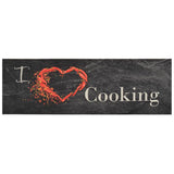 VidaXL Kitchen mat washable cooking print 60x180 cm velvet black