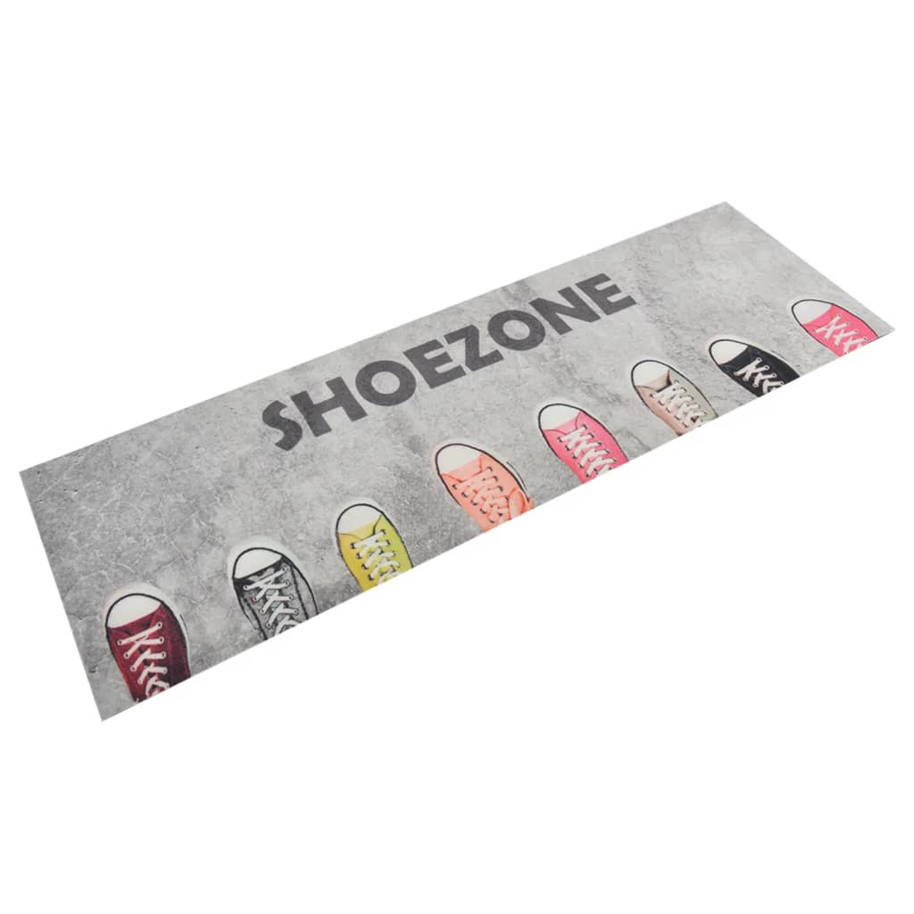 Vidaxl keukenmat wasbaar shoezone-print 60x180 cm fluweel