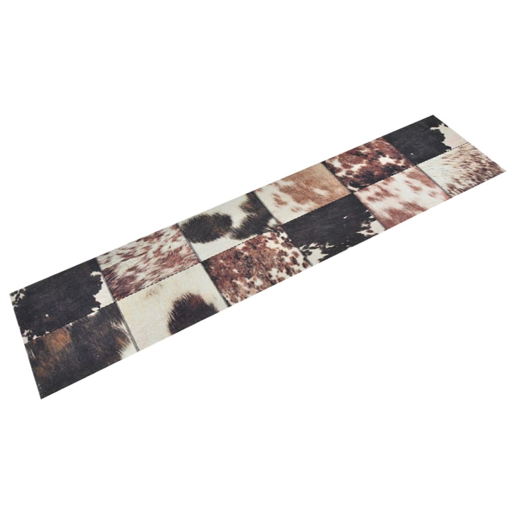 Vidaxl Kitchen Mat Washable Animal Skin Print 60x300 cm Velvet