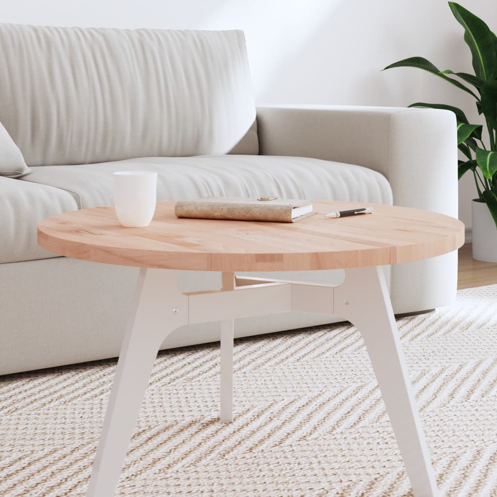 Vidaxl tafelblad rond ø70x2,5 cm massief beukenhout