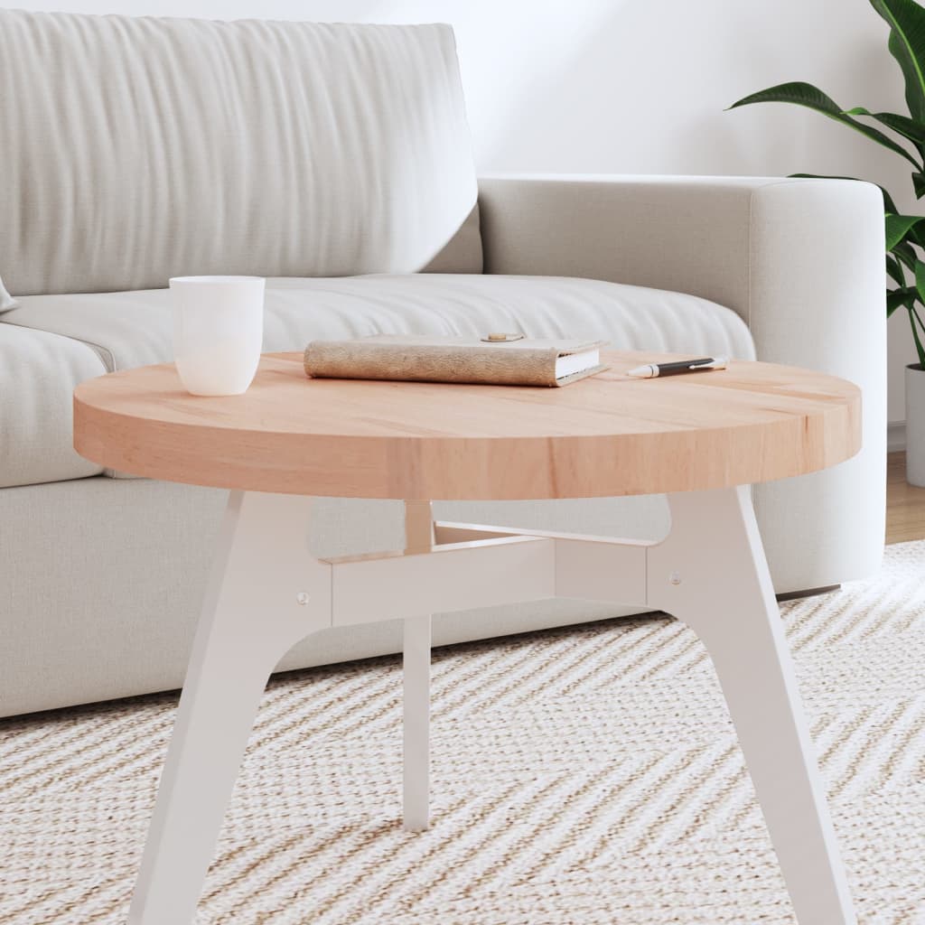 Vidaxl tafelblad rond ø60x4 cm massief beukenhout