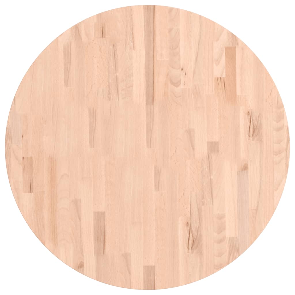 Vidaxl tafelblad rond ø80x4 cm massief beukenhout