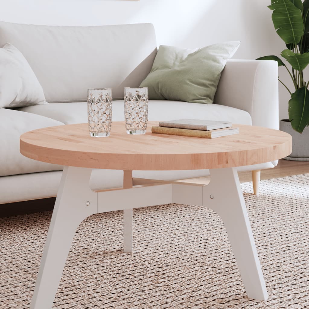 Vidaxl tafelblad rond ø80x4 cm massief beukenhout