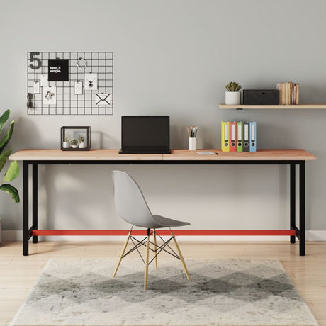 Vidaxl bureaublad 220x55x2,5 cm massief beukenhout