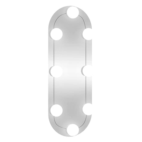 Vidaxl wandspiegel met led's ovaal 15x40 cm glas
