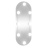 Lusterka ścienne vidaxl z diodami LED Oval 20x50 cm szkło