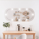 Vidaxl Wall mirror with LEDs Oval 45x100 cm Glass