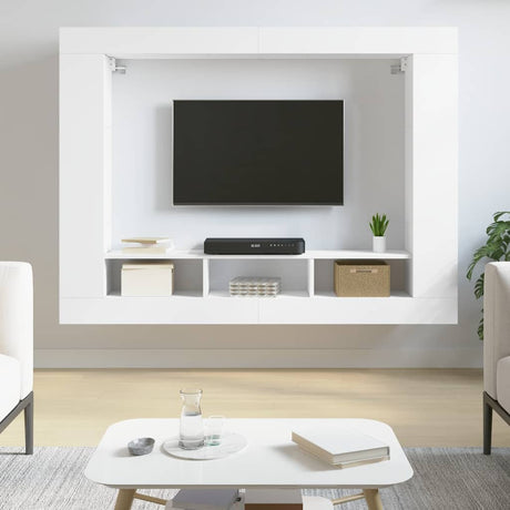 Vidaxl tv-meubel 152x22x113 cm bewerkt hout wit
