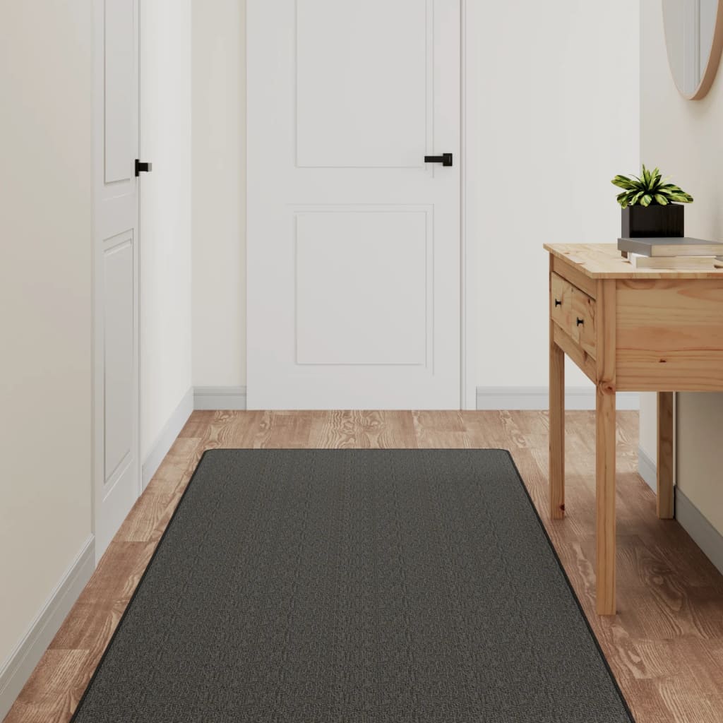 Vidaxl Carpet Runner 80x200 cm Sisal-utseende Antracitt-farget