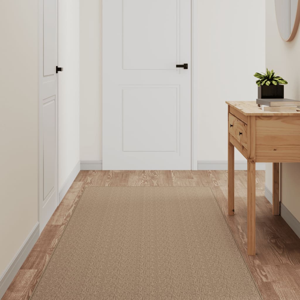 Vidaxl mattan löpare 80x400 cm sisal ser sandfärgad