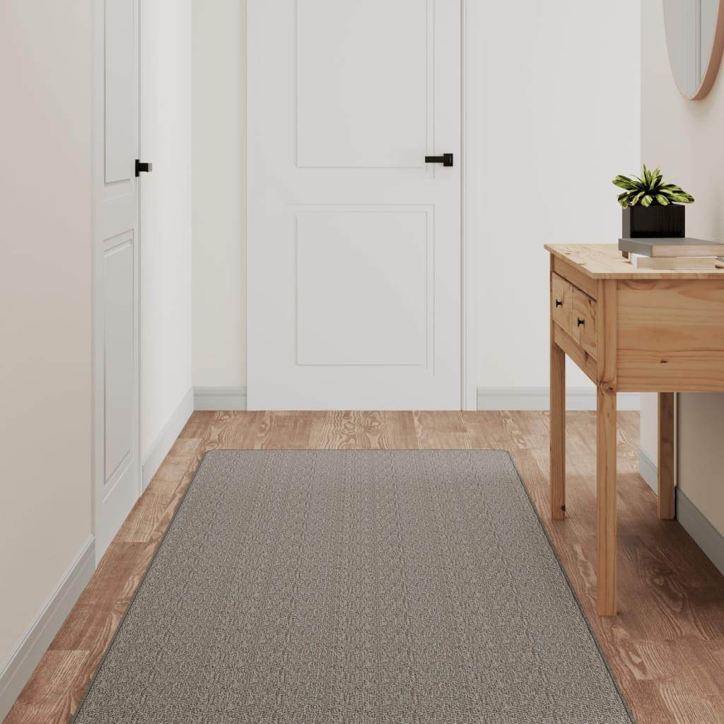 Vidaxl mattan löpare 80x150 cm sisal ser silverfärgad