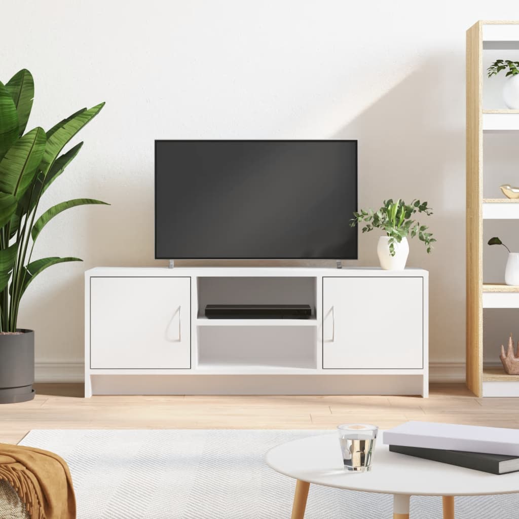 Vidaxl tv-meubel 102x30x37,5 cm bewerkt hout wit