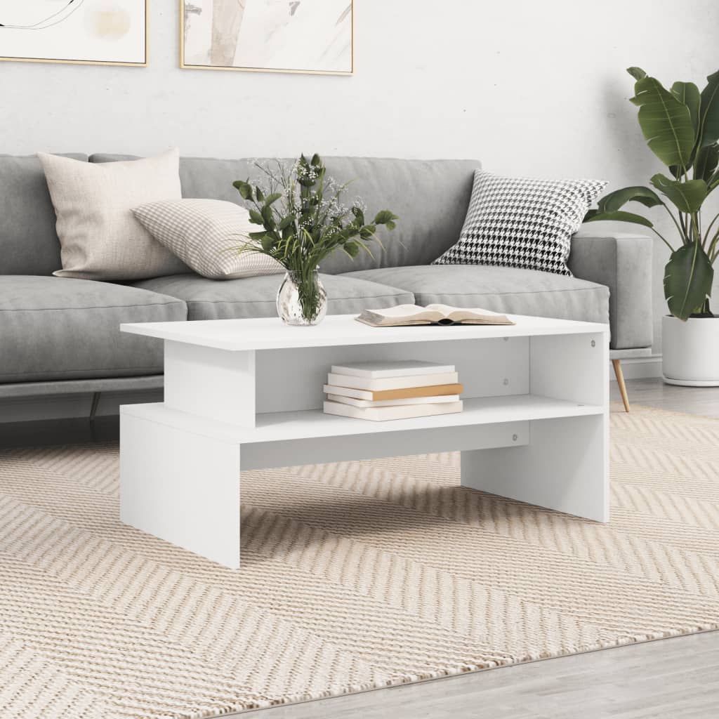 Vidaxl salontafel 90x55x42,5 cm bewerkt hout wit