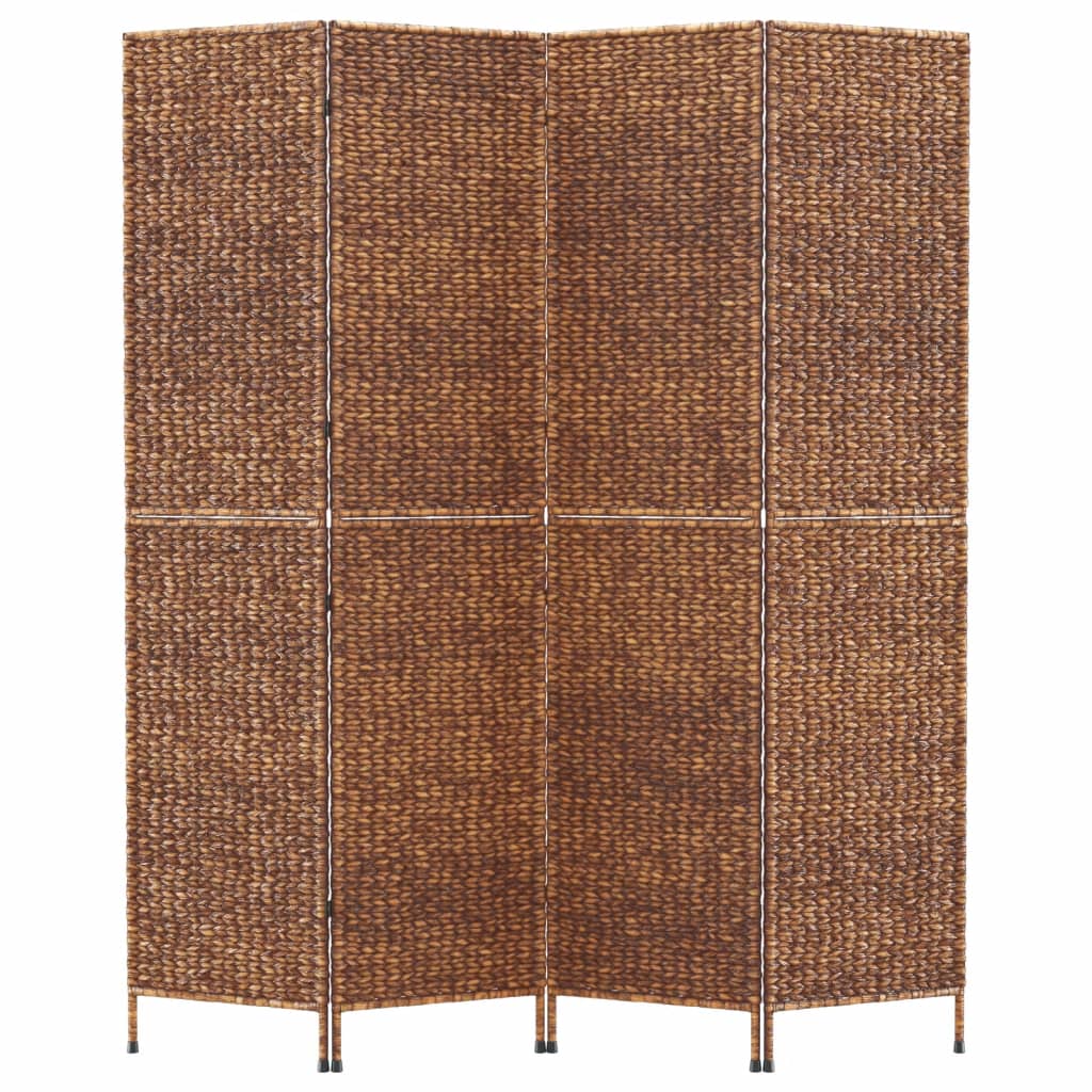 Vidaxl kamerscherm met 4 panelen 163x180 cm waterhyacint bruin