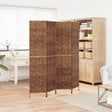 Vidaxl kamerscherm met 4 panelen 163x180 cm waterhyacint bruin