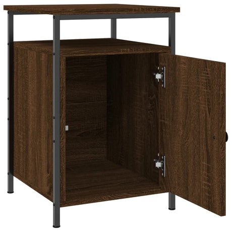 Vidaxl nachtkastje 40x42x60 cm bewerkt hout bruin eikenkleur
