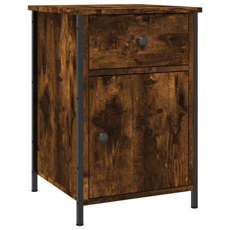 Vidaxl nachtkastje 40x42x60 cm bewerkt hout gerookt eikenkleurig