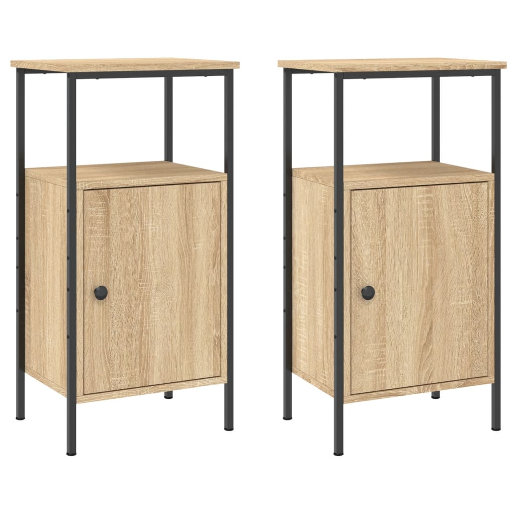 Vidaxl nachtkastjes 2 st 41x31x80 cm sonoma eikenkleurig
