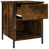 Vidaxl nachtkastje 40x42x50 cm bewerkt hout gerookt eikenkleurig