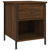 Vidaxl nachtkastjes 2 st 40x42x50 cm bewerkt hout bruin eikenkleur