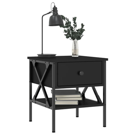 Vidaxl nachtkastjes 2 st 40x42x45 cm bewerkt hout zwart
