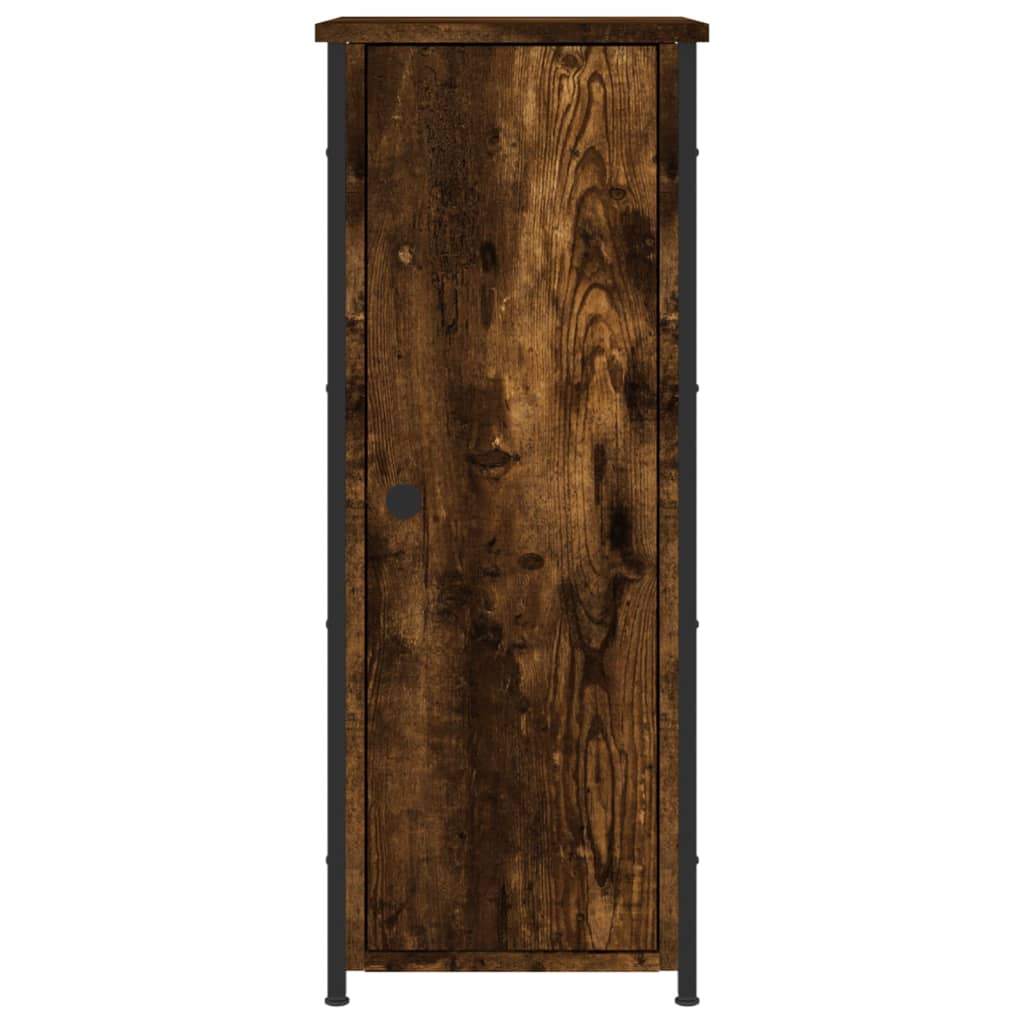 Vidaxl nachtkastje 32x42x80 cm bewerkt hout gerookt eikenkleurig