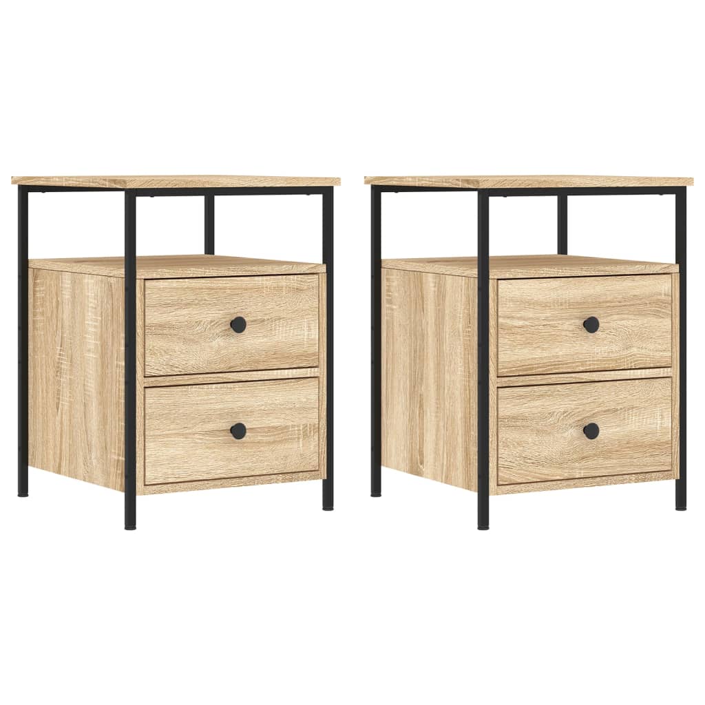 Vidaxl nachtkastjes 2 st 44x45x60 cm sonoma eikenkleurig