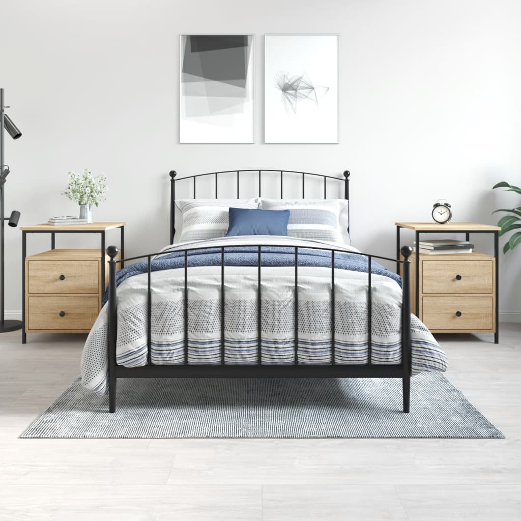 Vidaxl nachtkastjes 2 st 44x45x60 cm sonoma eikenkleurig