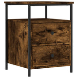 Vidaxl nachtkastje 44x45x60 cm bewerkt hout gerookt eikenkleurig