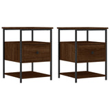 Vidaxl nachtkastjes 2 st 40x42x56 cm bewerkt hout bruin eikenkleur