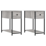 Vidaxl nachtkastjes 2 st 30x60x60 cm bewerkt hout grijs sonoma eiken