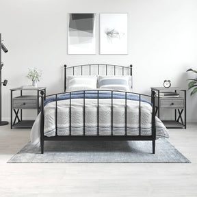Vidaxl nachtkastjes 2 st 40x42x55 cm bewerkt hout grijs sonoma eiken