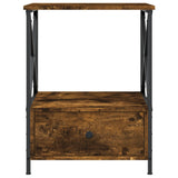 Vidaxl nachtkastje 50x41x65 cm bewerkt hout gerookt eikenkleurig