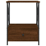 Vidaxl nachtkastje 50x41x65 cm bewerkt hout bruin eikenkleur