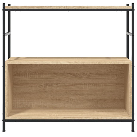Vidaxl boekenrek 80x30x78,5 cm bewerkt hout en ijzer sonoma eikenkleur
