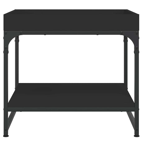 Vidaxl salontafel 49,5x49,5x45 cm bewerkt hout zwart