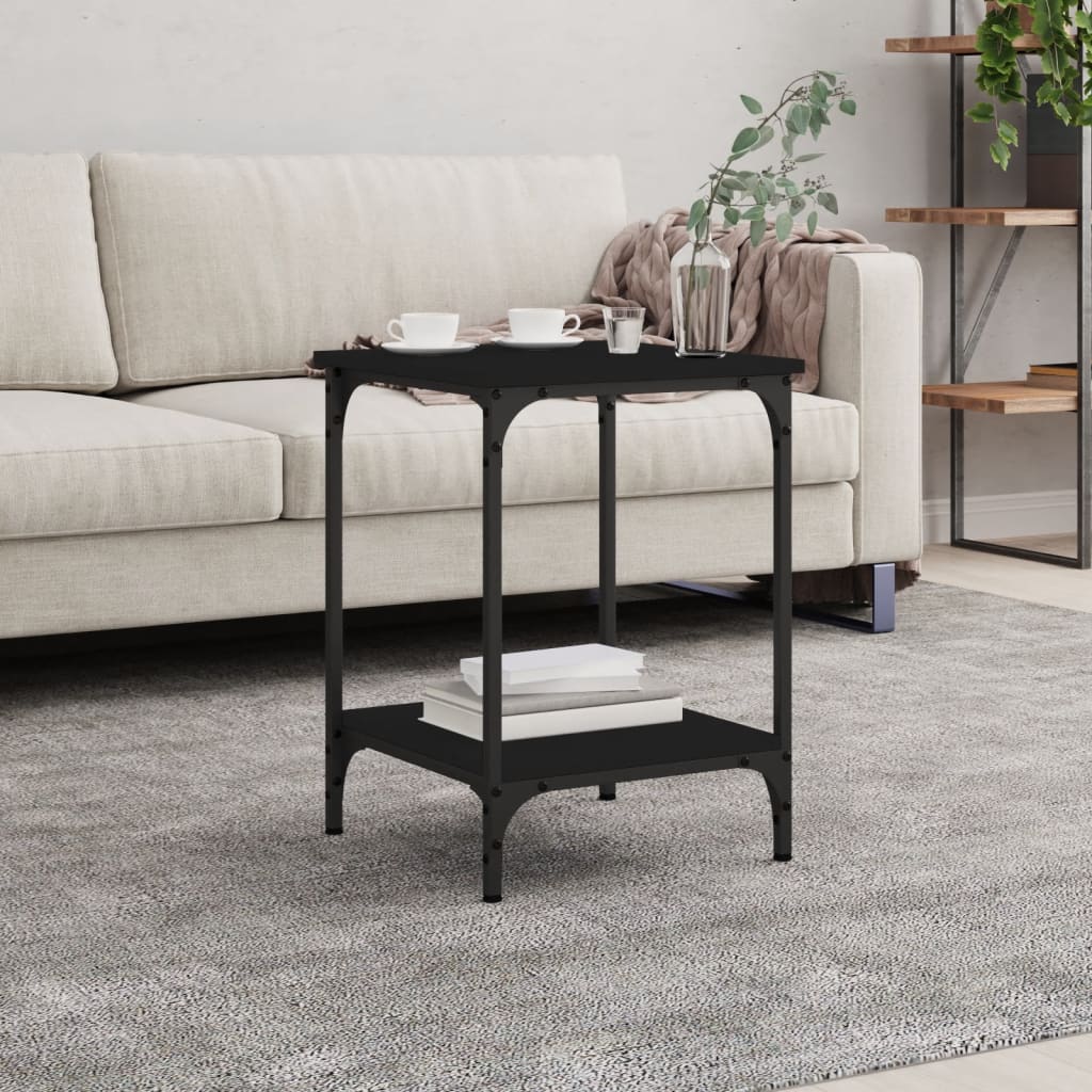 Vidaxl salontafel 40x40x55 cm bewerkt hout zwart