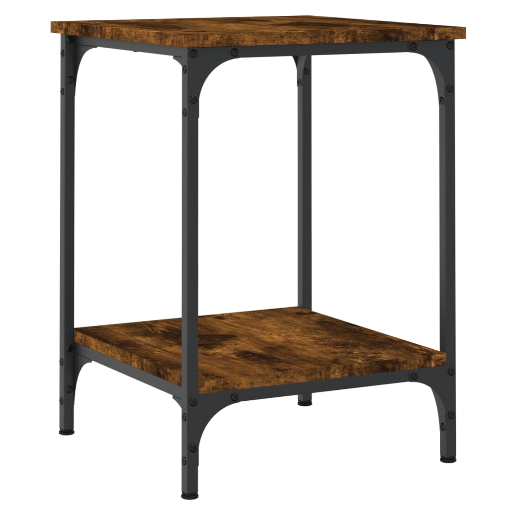 Vidaxl salontafel 40x40x55 cm bewerkt hout gerookt eikenkleurig