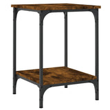 Vidaxl salontafel 40x40x55 cm bewerkt hout gerookt eikenkleurig