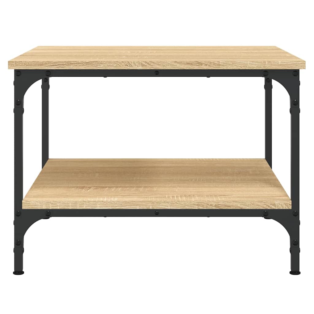 Vidaxl salontafel 55x55x40 cm bewerkt hout sonoma eikenkleurig